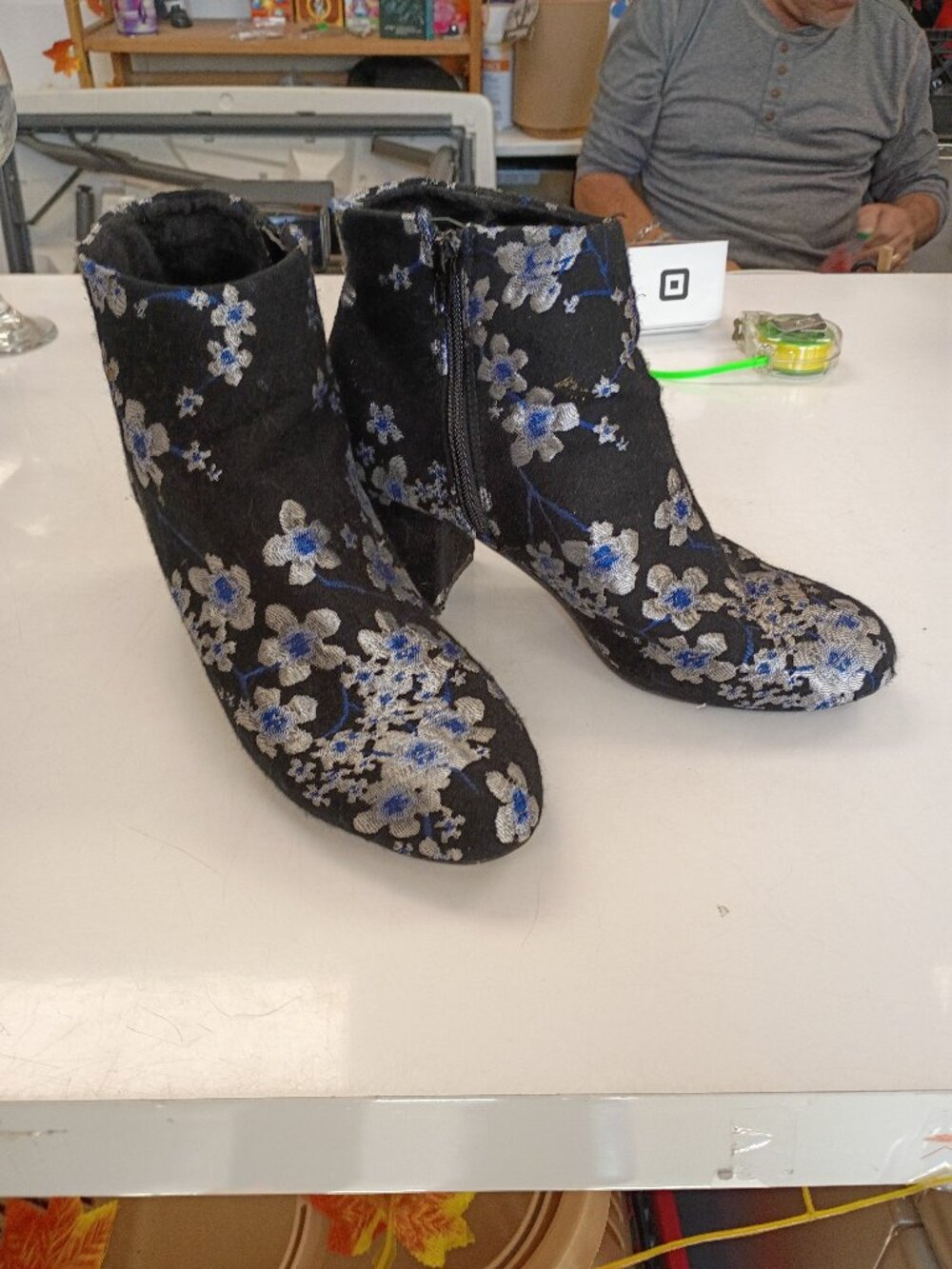 Embroidered Boots size 9.5